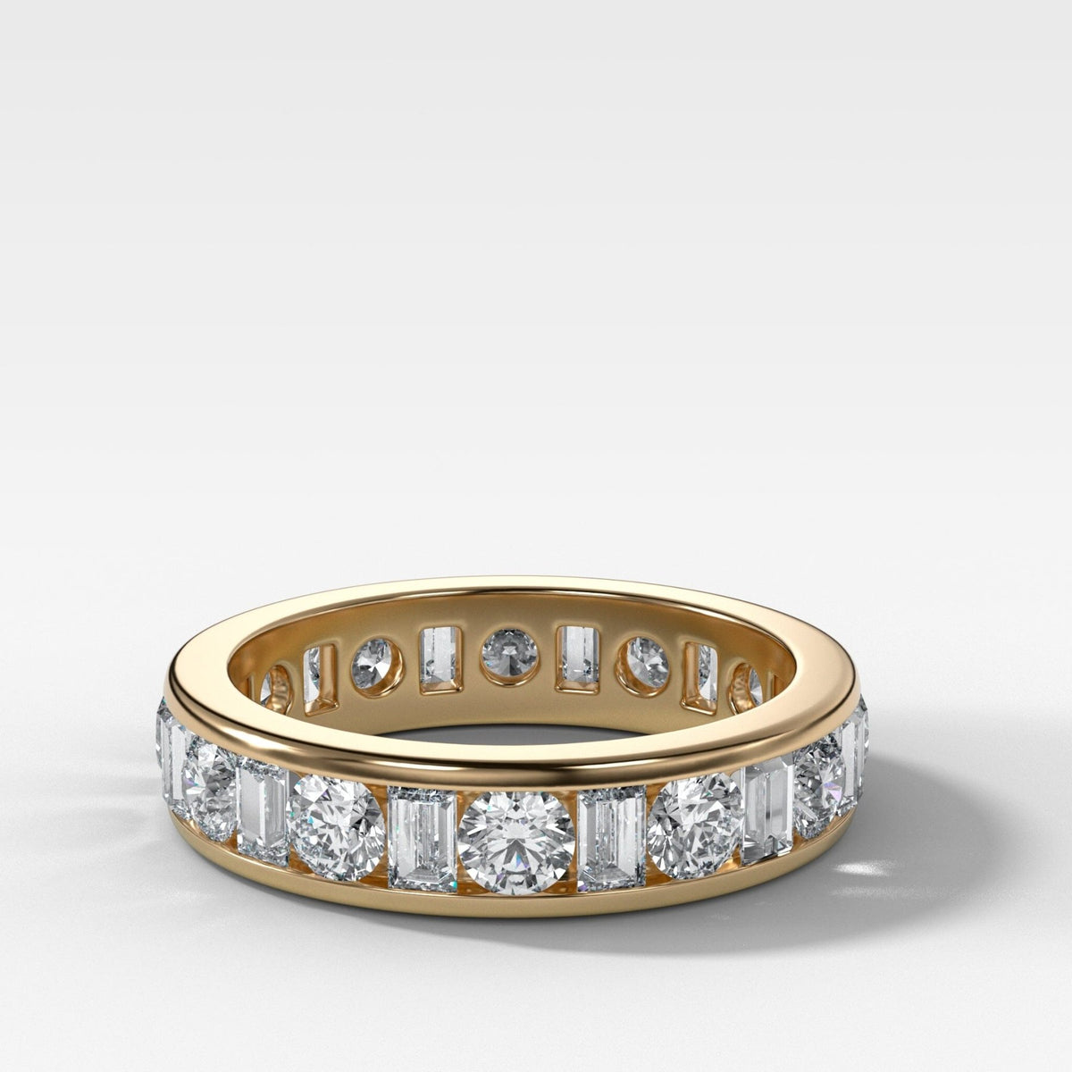 Multi Shape Channel Set Eternity band - GOODSTONE