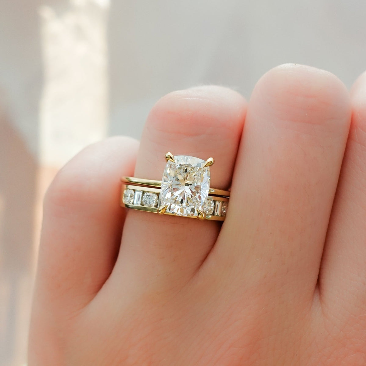 Multi Shape Channel Set Wedding band - GOODSTONE