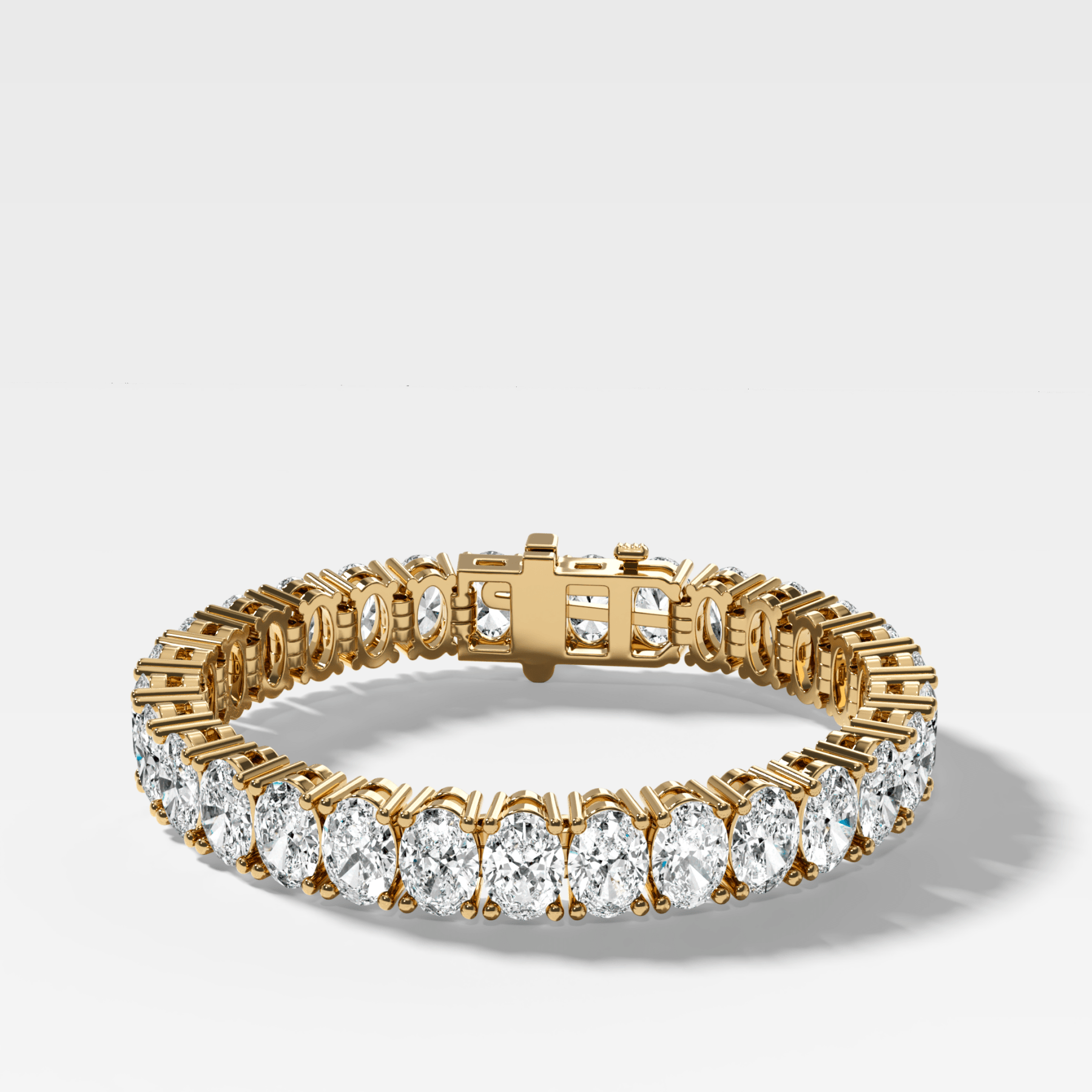 North South Oval Cut Tennis Bracelet (10.00 carat) - GOODSTONE