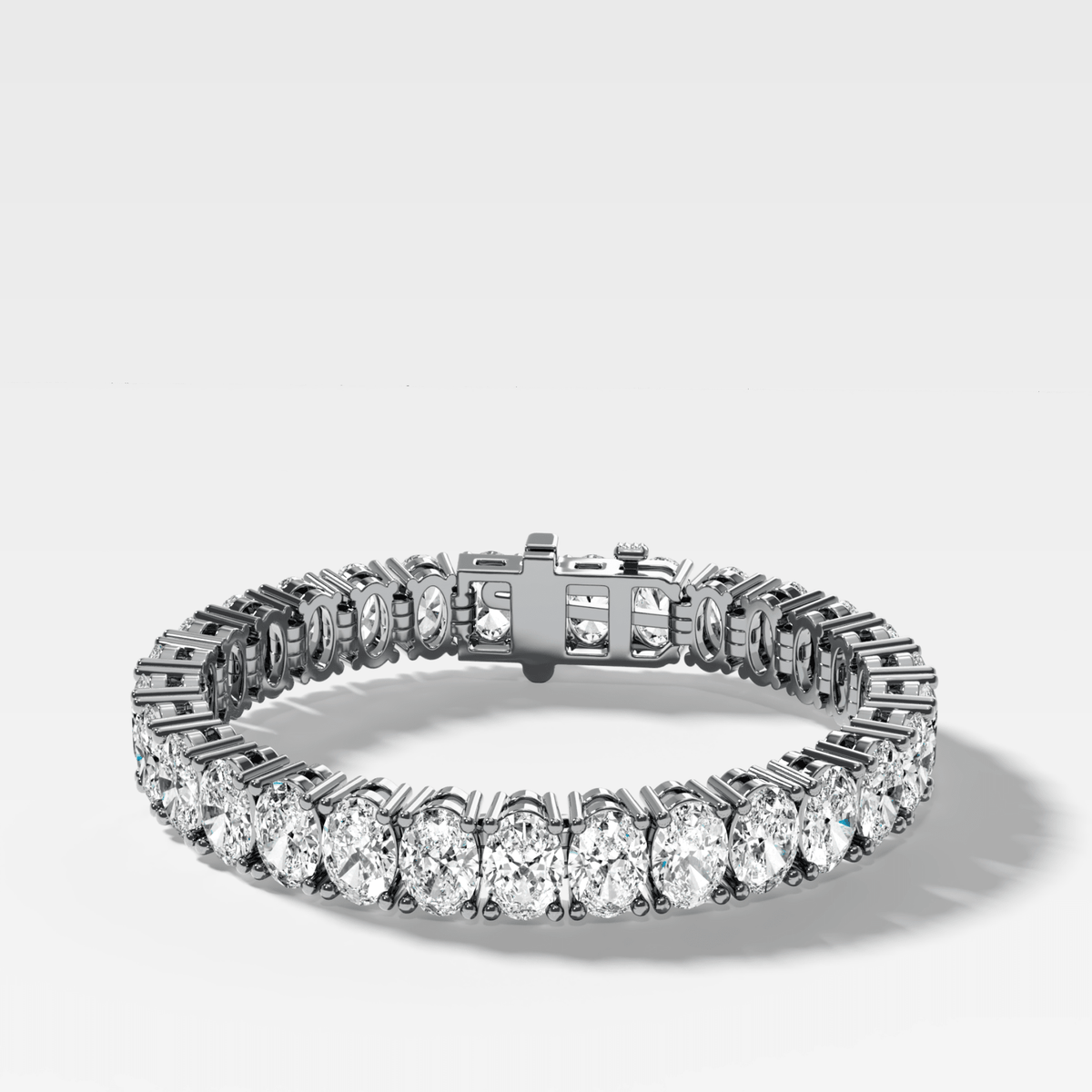 North South Oval Cut Tennis Bracelet (10.00 carat) - GOODSTONE