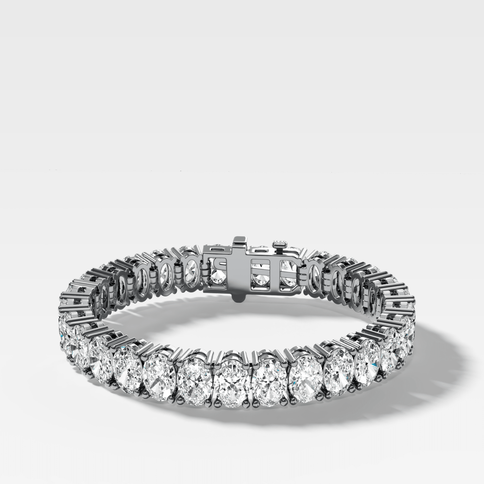 North South Oval Cut Tennis Bracelet (10.00 carat) - GOODSTONE