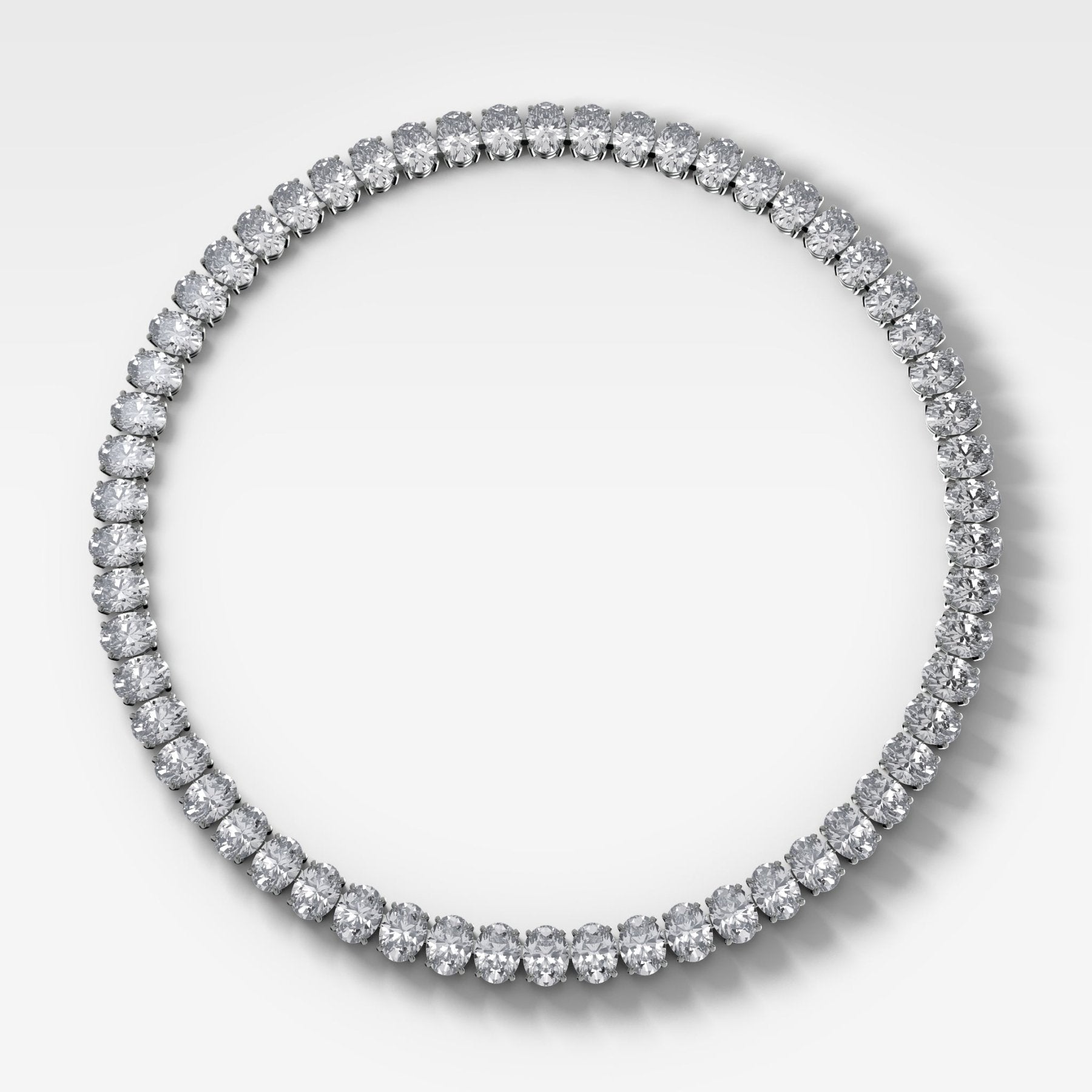 North South Oval Diamond Choker Necklace - GOODSTONE