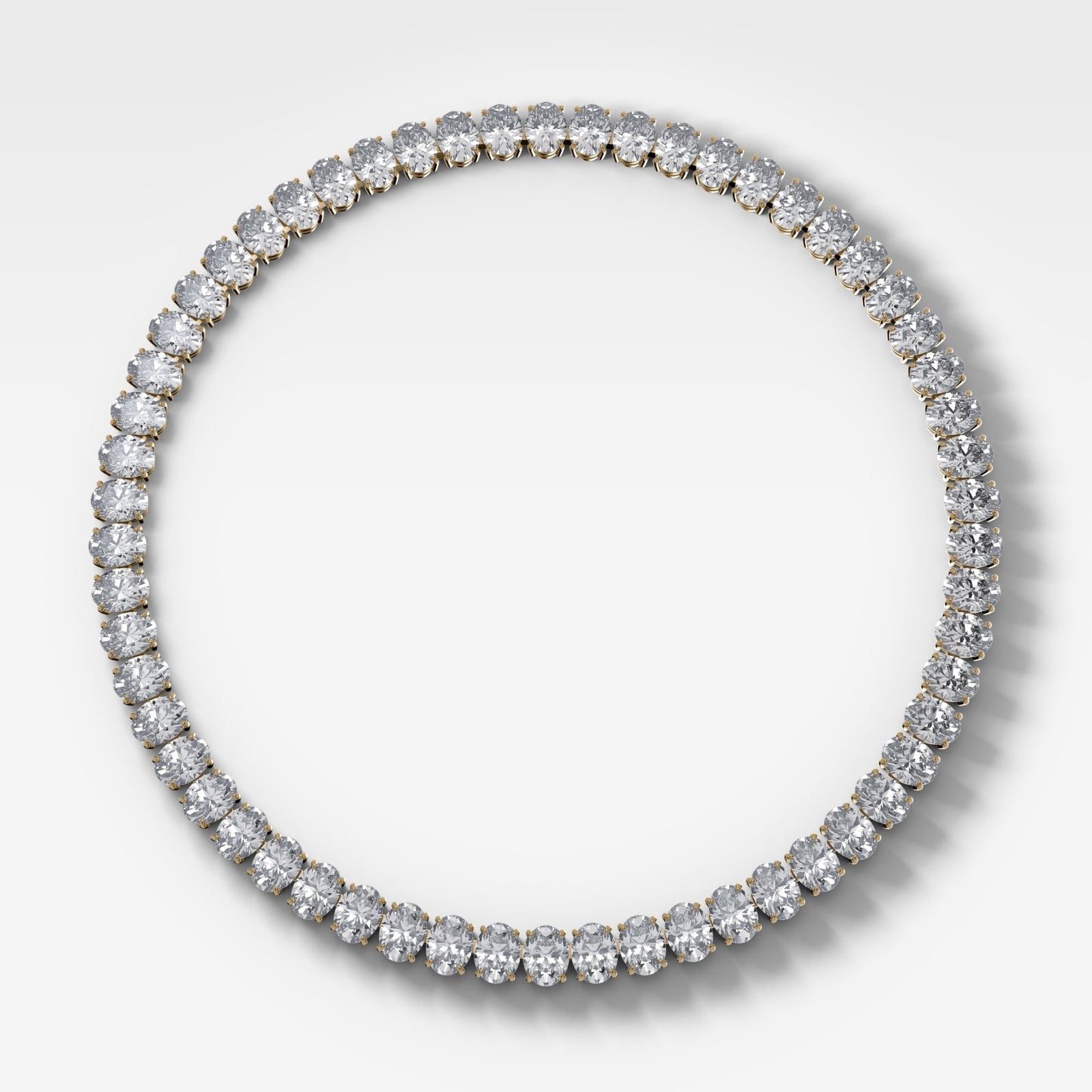North South Oval Diamond Choker Necklace - GOODSTONE