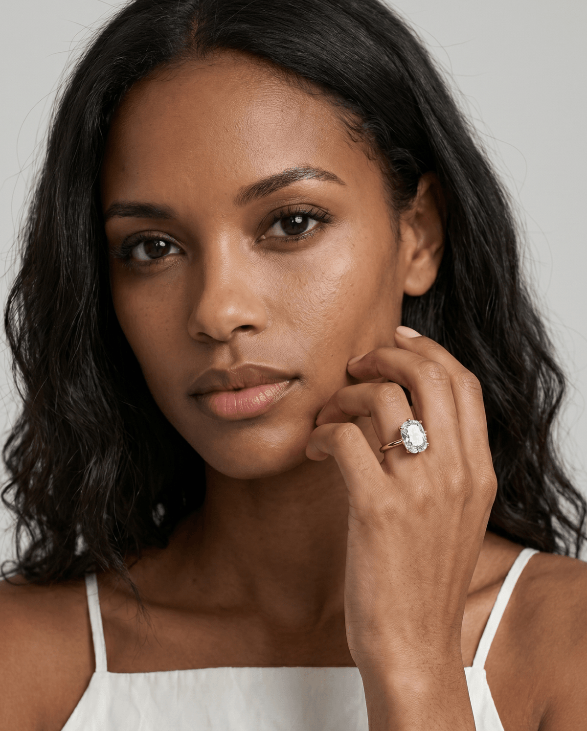 Nova Solitaire Engagement Ring With Elongated Cushion Cut Diamond - GOODSTONE