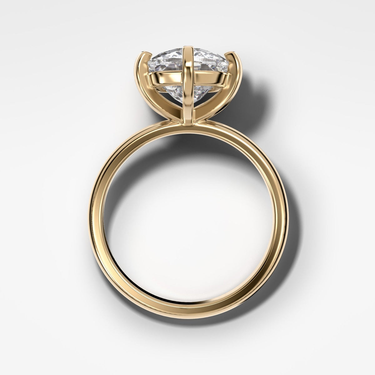 Nova Solitaire Engagement Ring With Elongated Cushion Cut Diamond - GOODSTONE