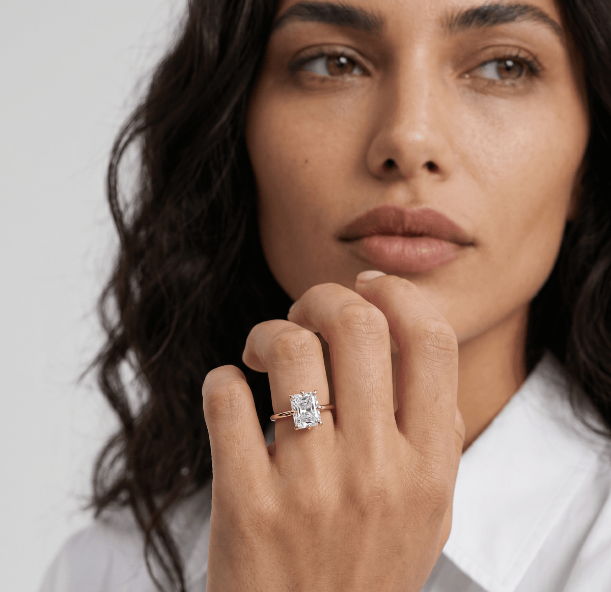 Nova Solitaire Engagement Ring With Elongated Radiant Cut Diamond - GOODSTONE