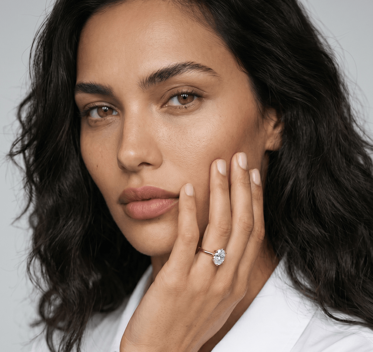 Nova Solitaire Engagement Ring With Oval Cut Diamond - GOODSTONE