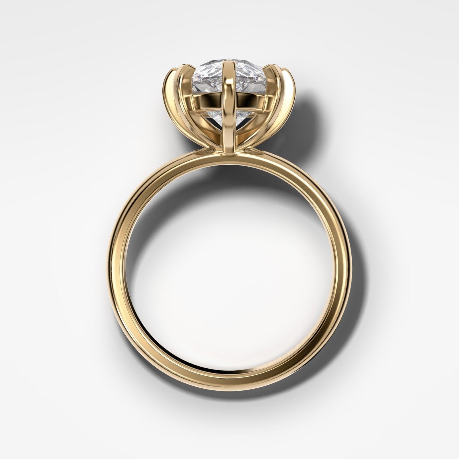 Nova Solitaire Engagement Ring With Pear Cut Diamond - GOODSTONE