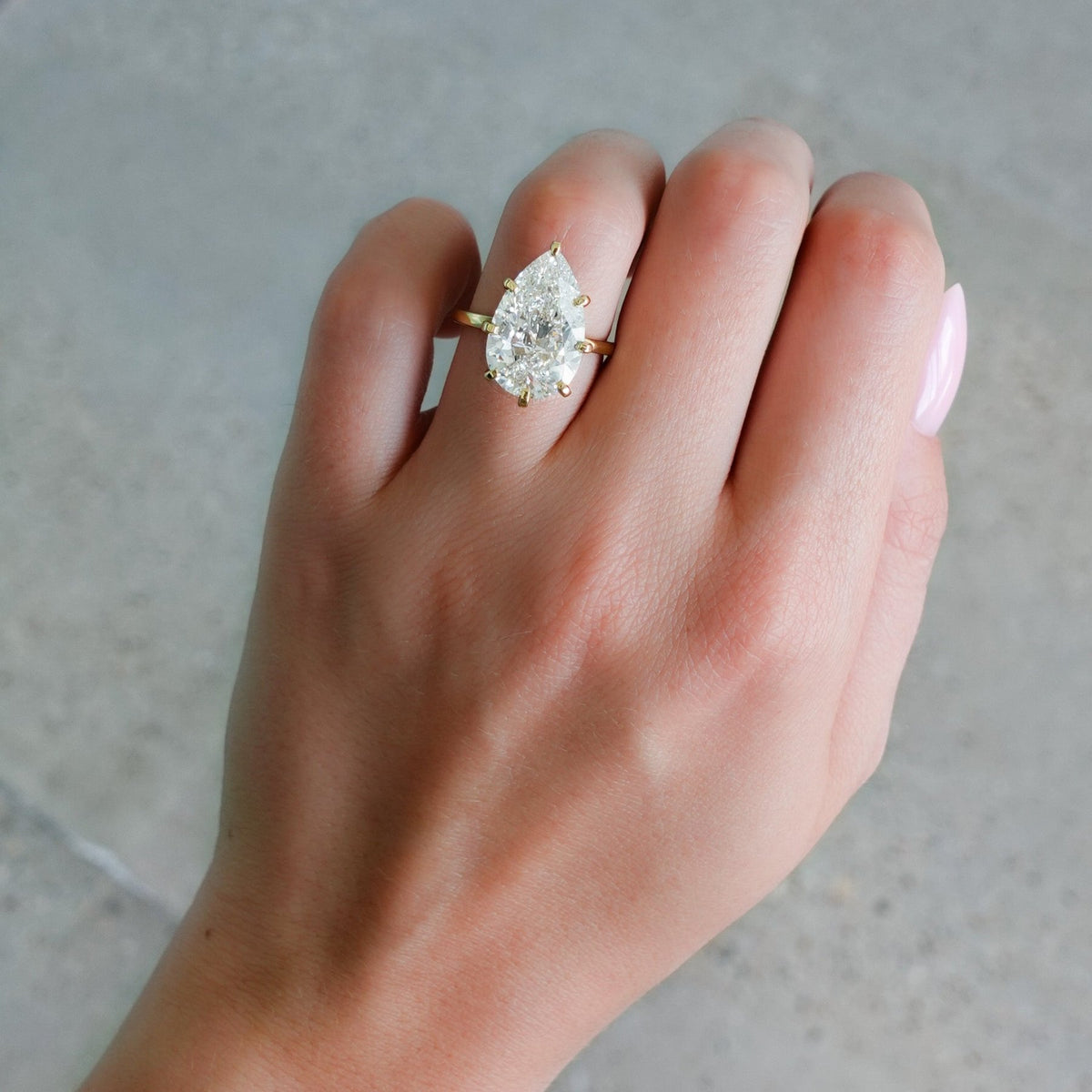 Nova Solitaire Engagement Ring With Pear Cut Diamond - GOODSTONE