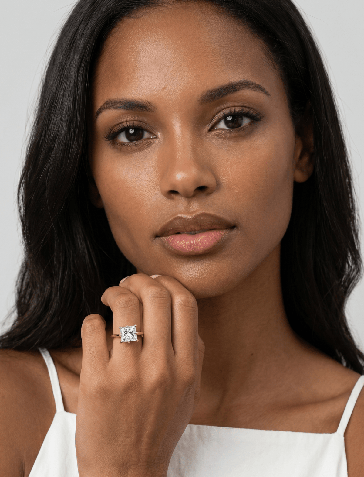 Nova Solitaire Engagement Ring With Princess Cut Diamond - GOODSTONE