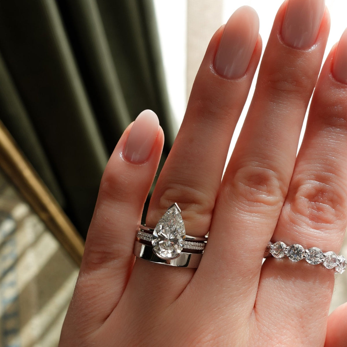 Orion Pavé Combo Wedding Band - GOODSTONE