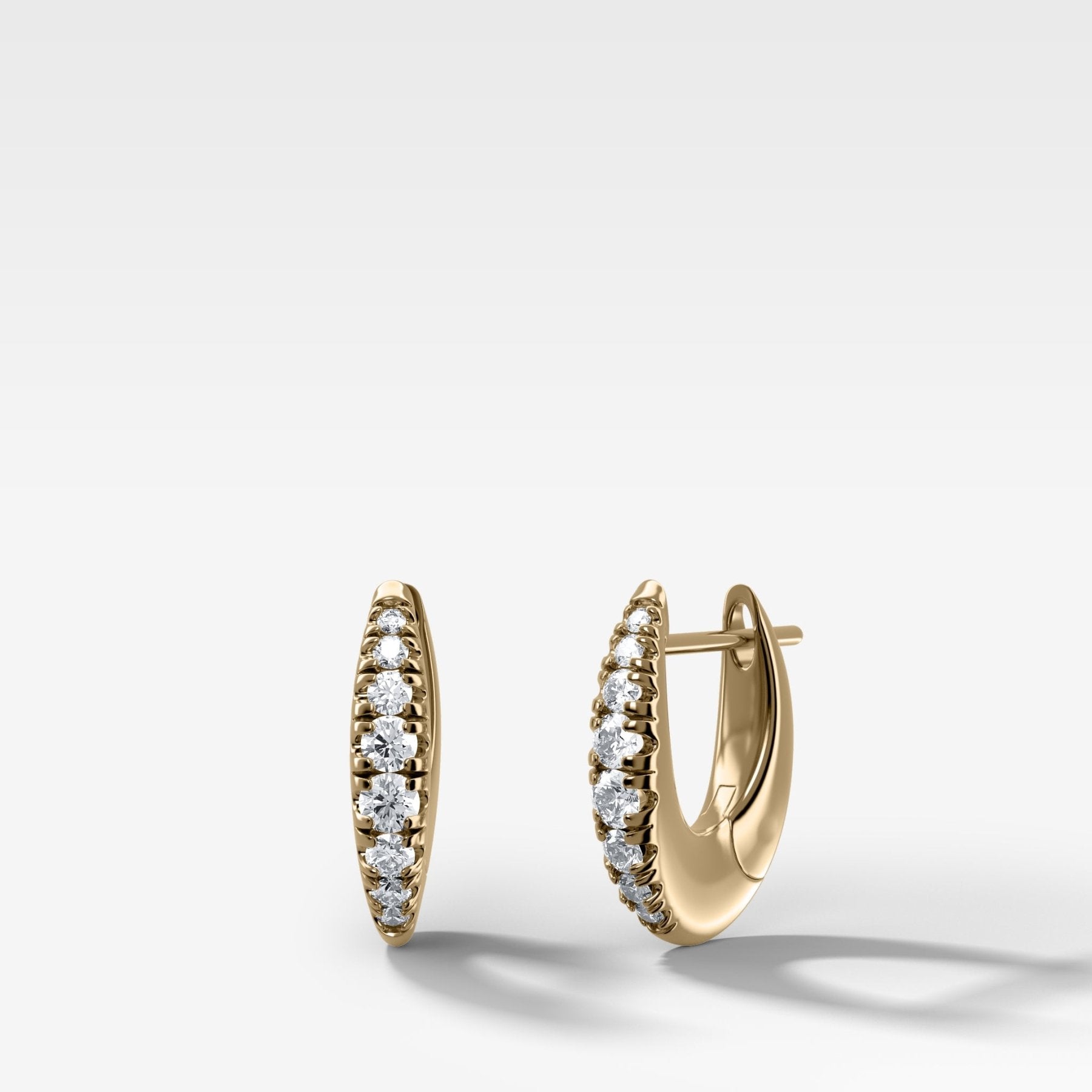 Pavé Drip Diamond Hoop Earrings - GOODSTONE