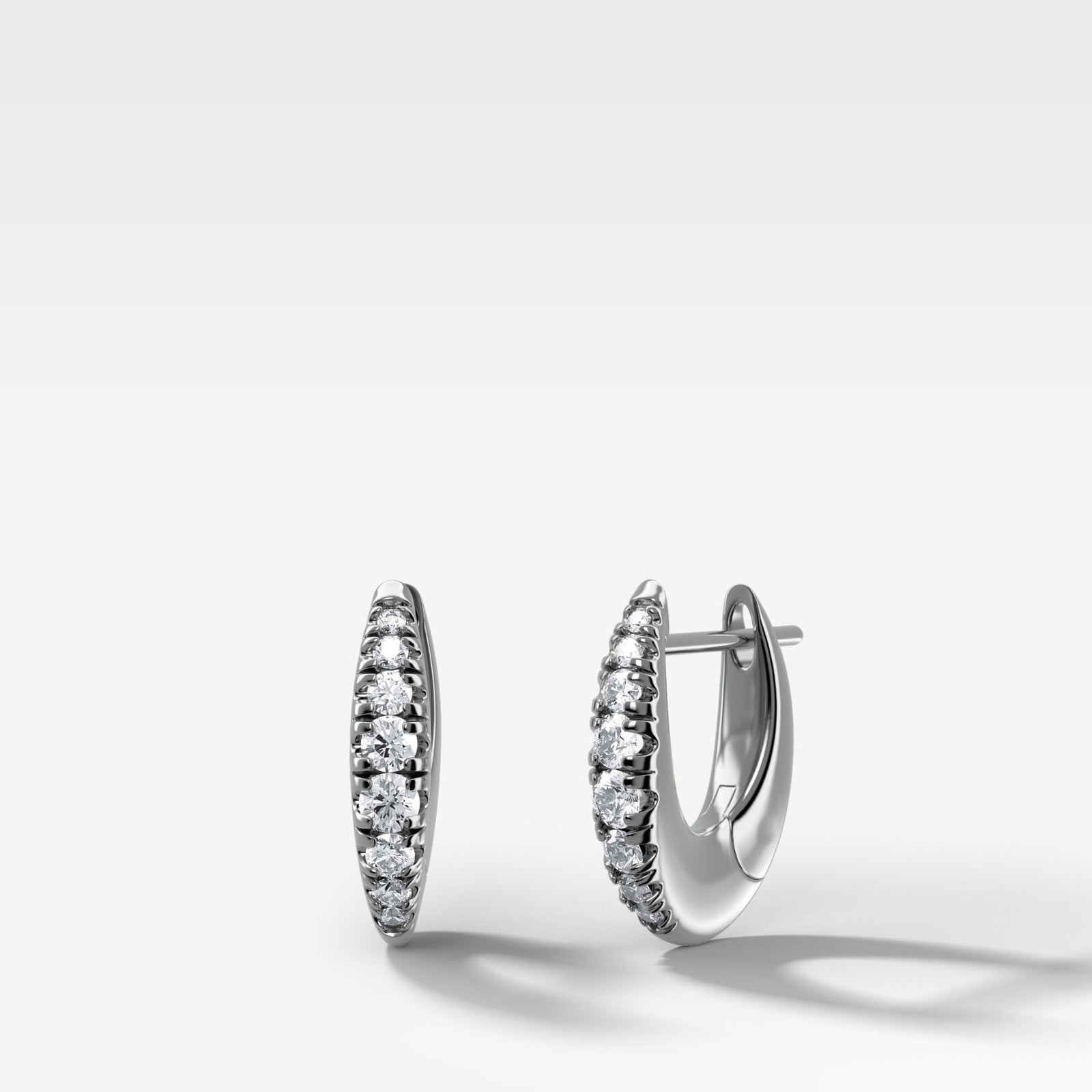 Pavé Drip Diamond Hoop Earrings - GOODSTONE
