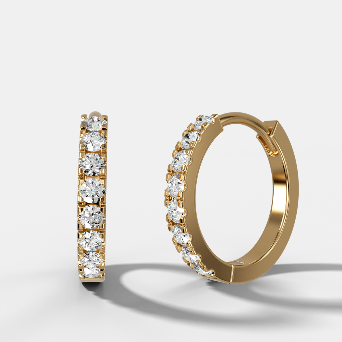 Pavé Huggie Hoop Earrings - GOODSTONE