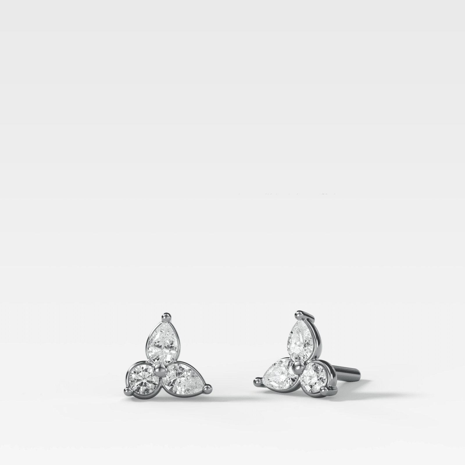 Pear Cluster Diamond Earrings - GOODSTONE