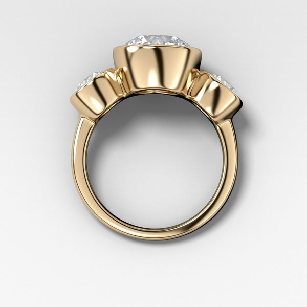 Triad Rounding Pics Penumbra Bezel Triad with Petite Round Cut Diamonds