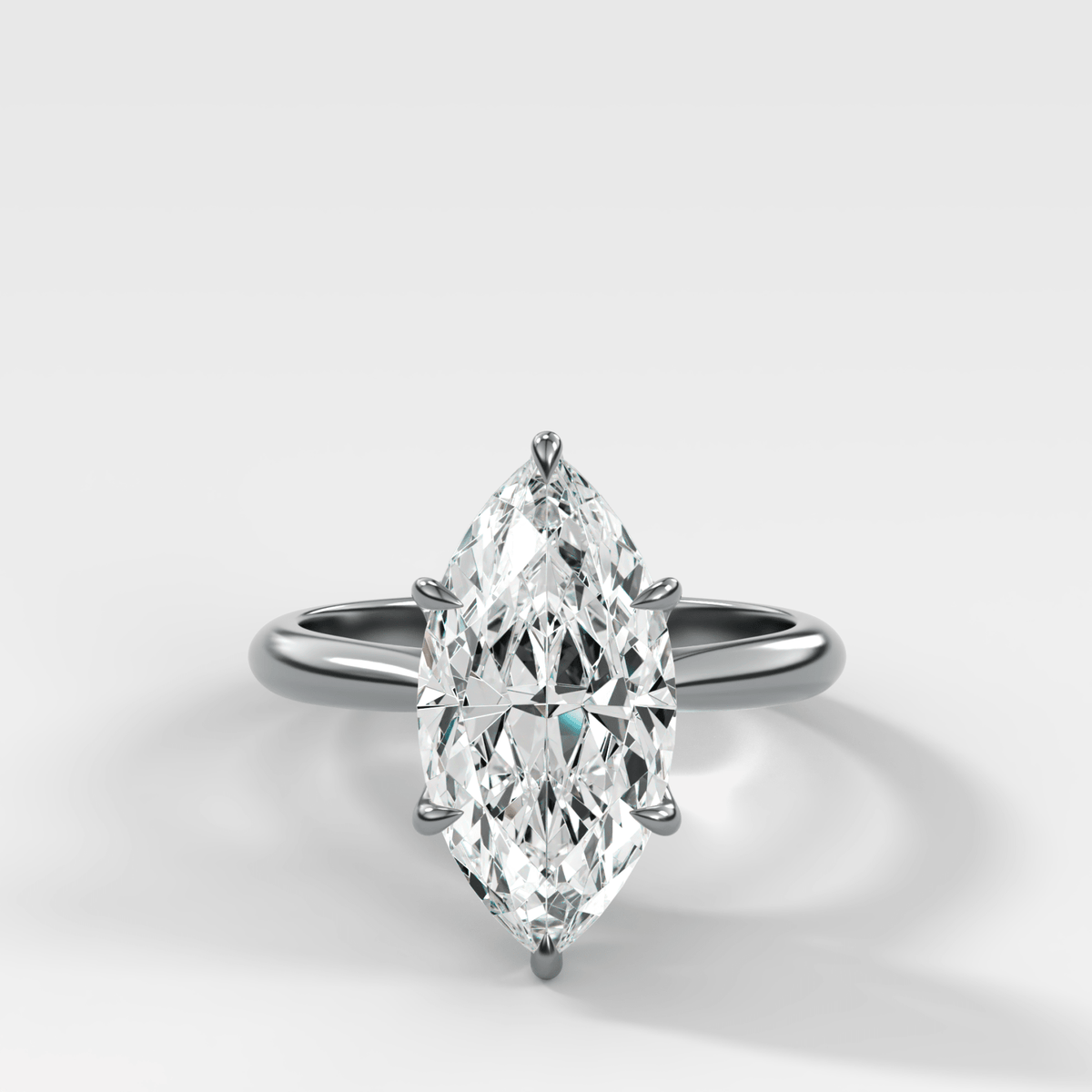 Petal Cathedral Solitaire with Marquise Cut Diamond - GOODSTONE