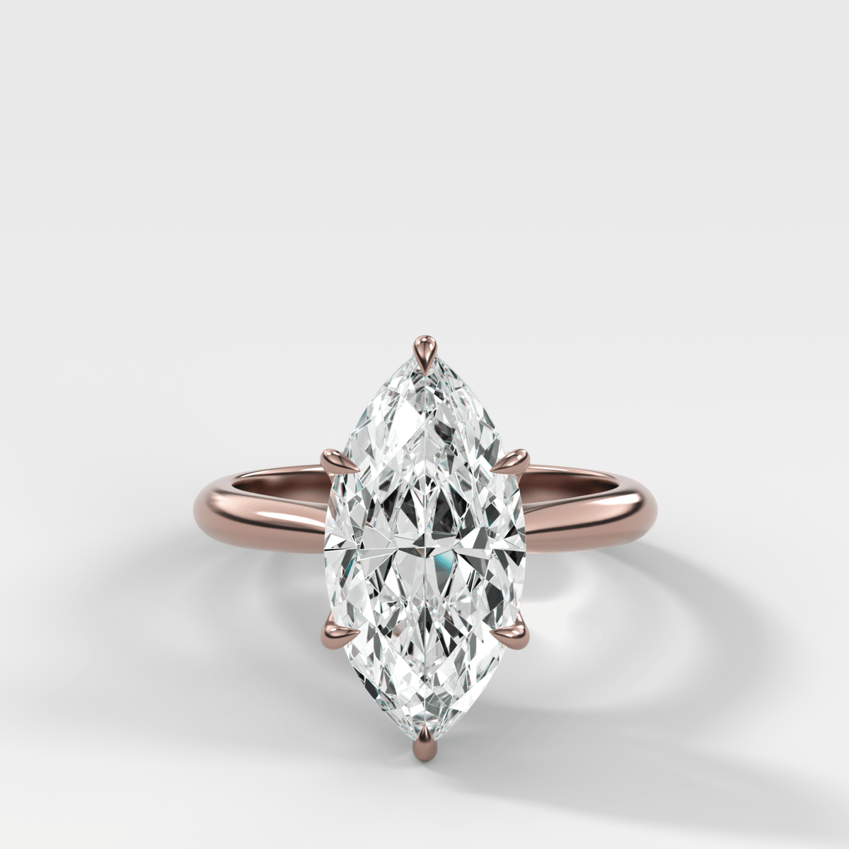 Petal Cathedral Solitaire with Marquise Cut Diamond - GOODSTONE