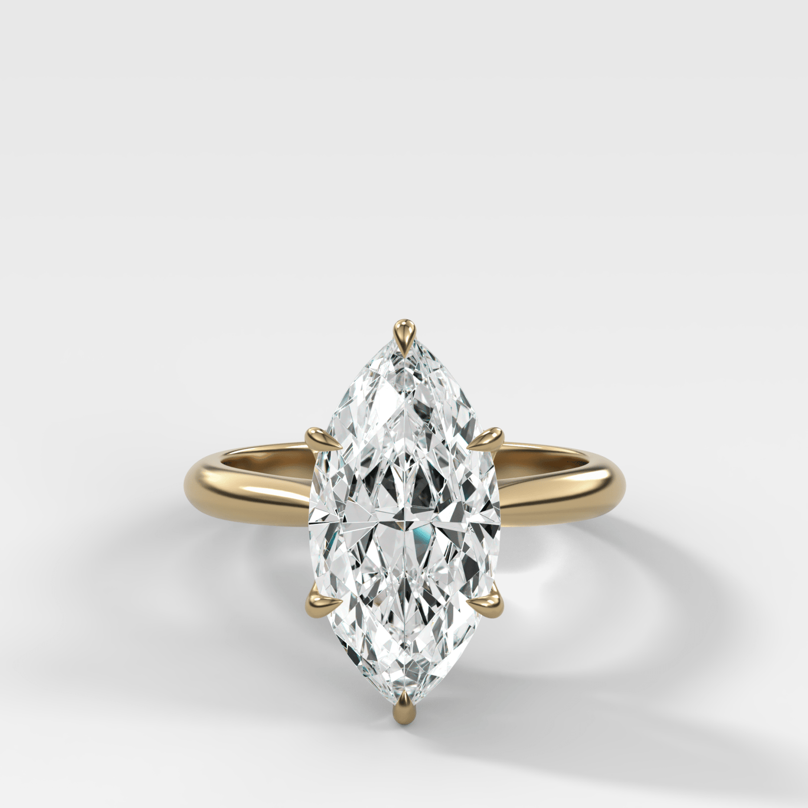 Petal Cathedral Solitaire with Marquise Cut Diamond - GOODSTONE