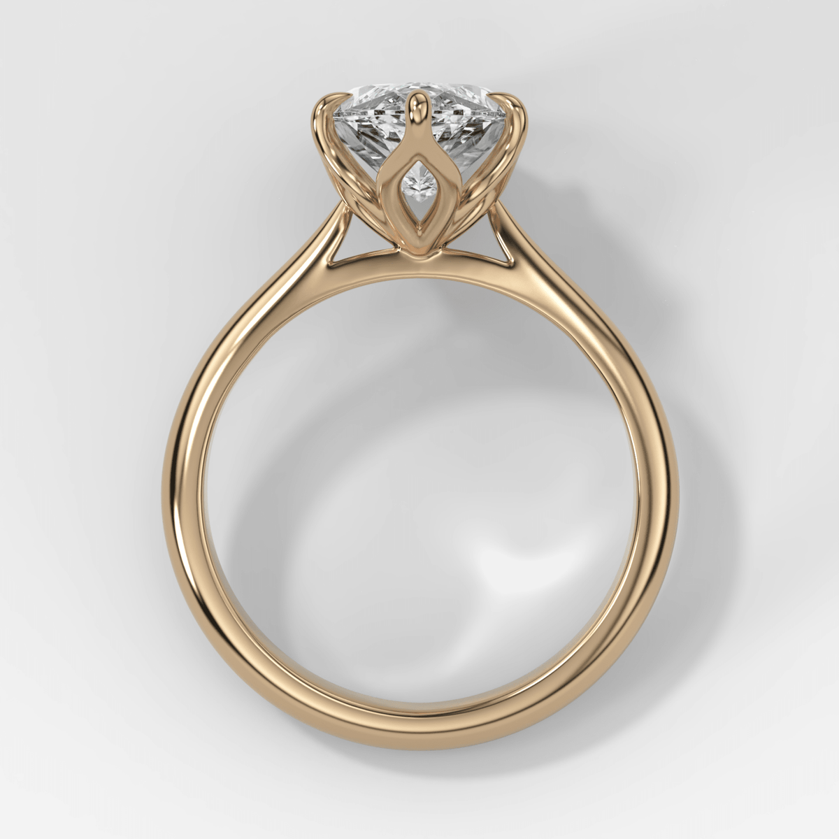 Petal Cathedral Solitaire with Marquise Cut Diamond - GOODSTONE