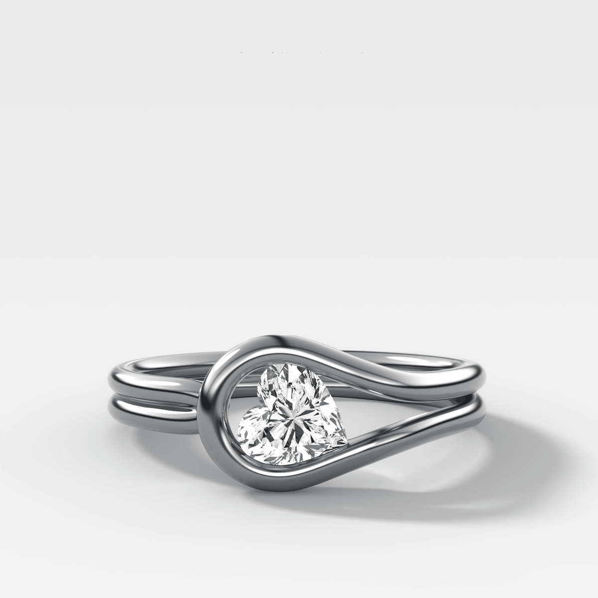 Petite Lasso Band with Heart Cut Diamond - GOODSTONE