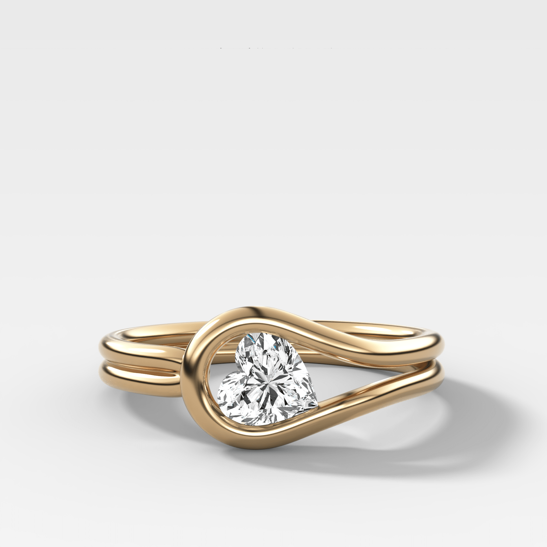 Petite Lasso Band with Heart Cut Diamond - GOODSTONE
