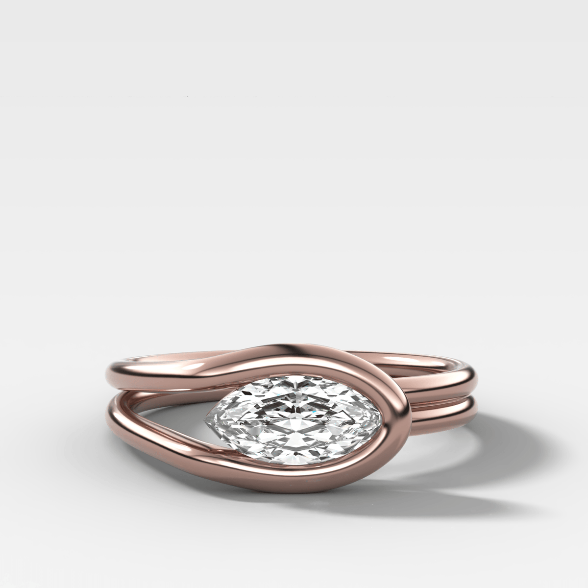Petite Lasso Band with Marquise Cut Diamond - GOODSTONE