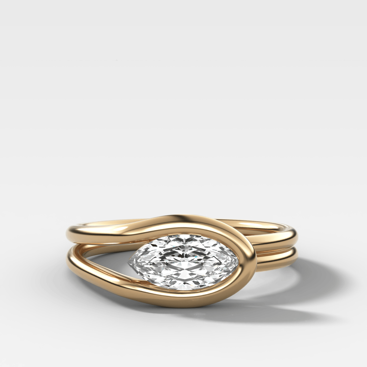 Petite Lasso Band with Marquise Cut Diamond - GOODSTONE