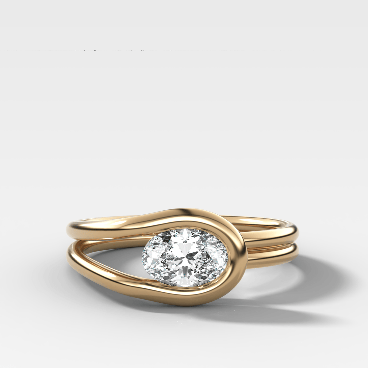 Petite Lasso Band with Oval Cut Diamond - GOODSTONE