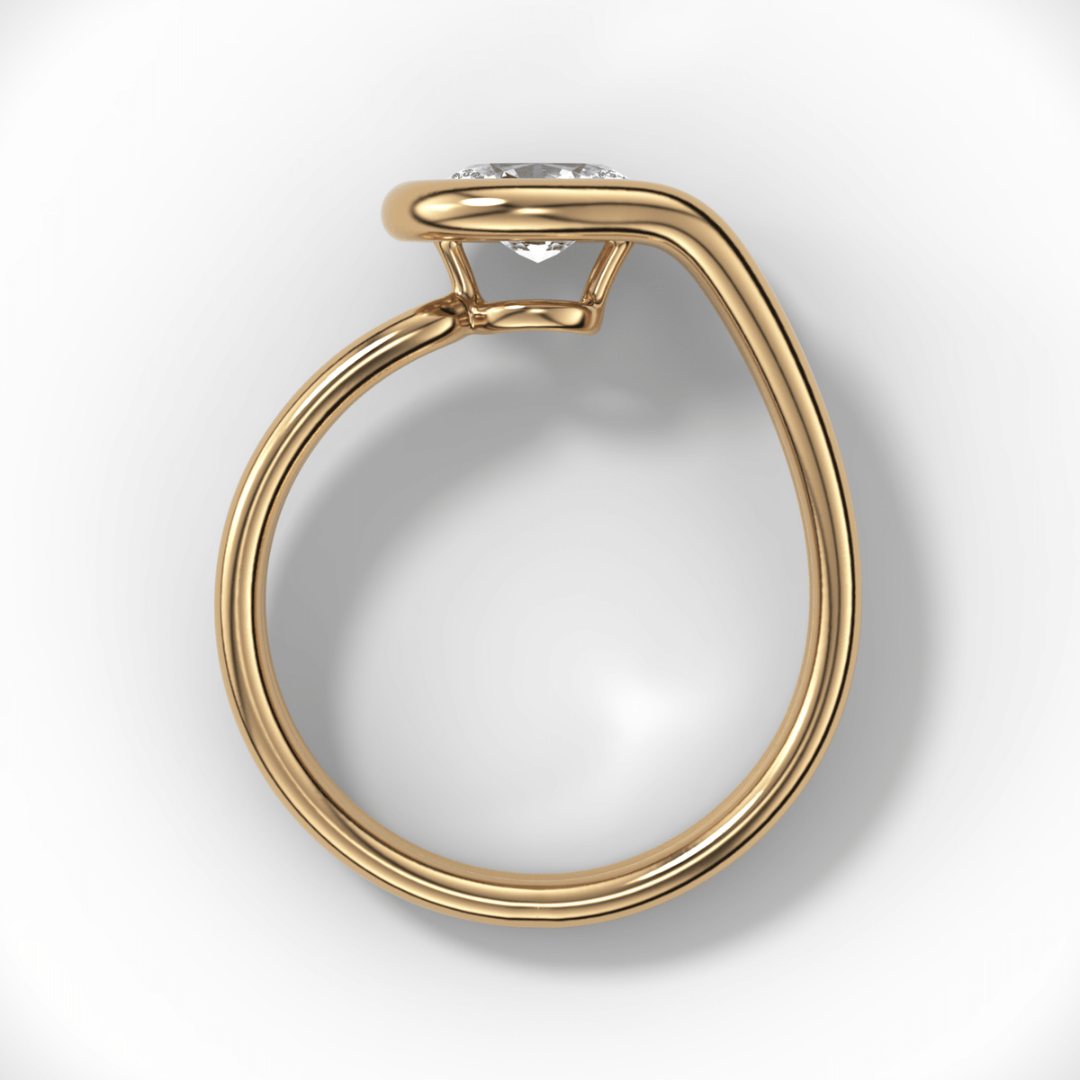 Petite Lasso Band with Oval Cut Diamond - GOODSTONE
