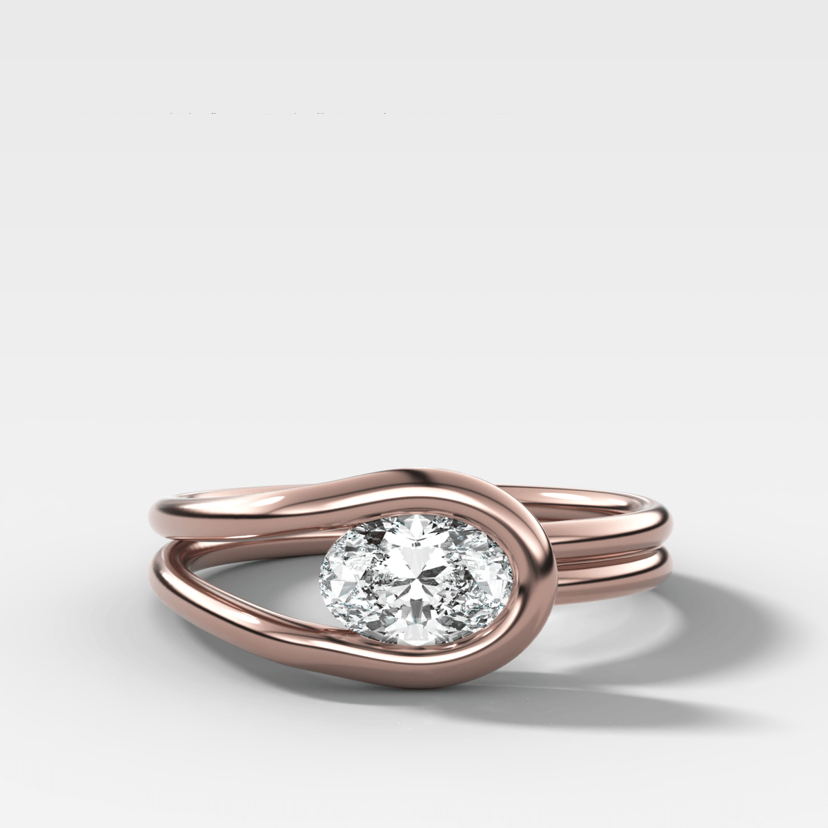 Petite Lasso Band with Oval Cut Diamond - GOODSTONE