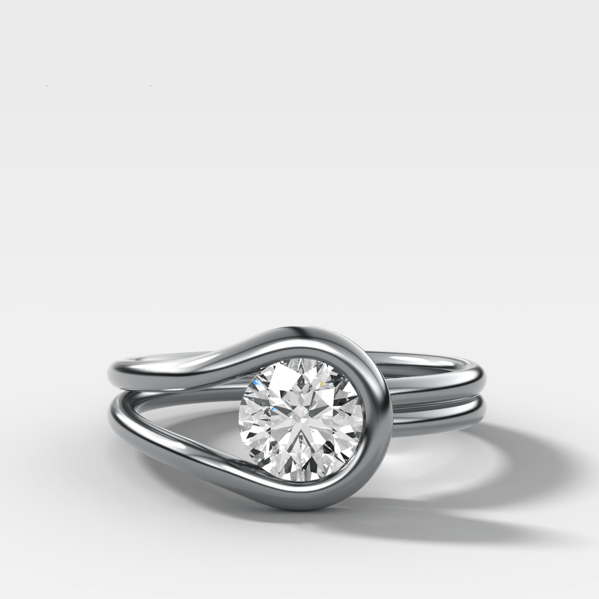 Petite Lasso Band with Round Cut Diamond - GOODSTONE