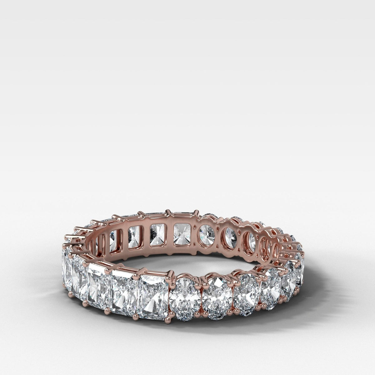 Petite Reversible Diamond Eternity band (Oval Cut /Radiant Cut) - GOODSTONE