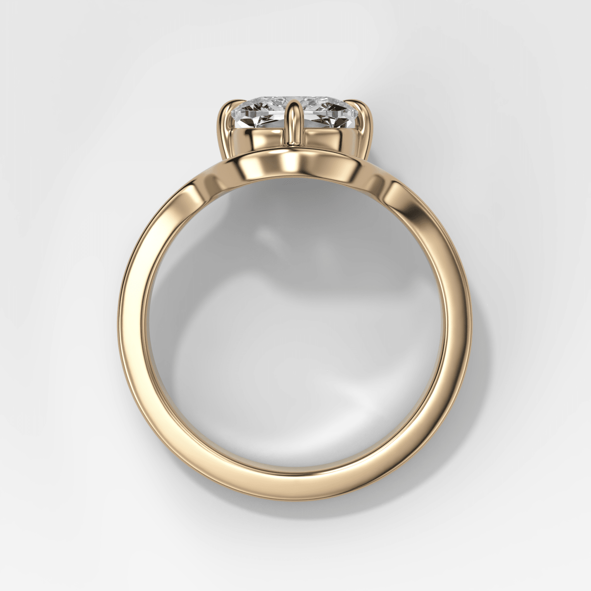 Sculptural Compass-Prong Engagement Ring with Criss Cut Diamond - GOODSTONE – view 2 of 4