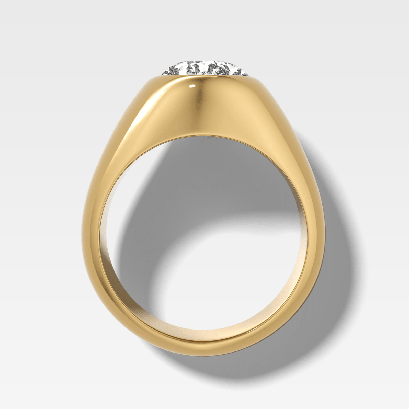 Sculptural Engagement Ring with a Pear Cut Diamond - GOODSTONE