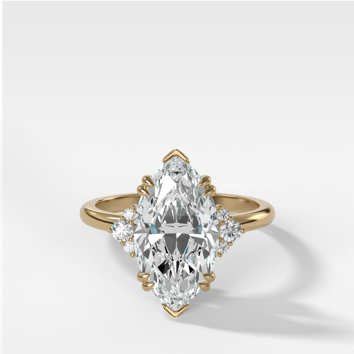 Signature Cluster Engagement Ring Marquise Cut Diamond