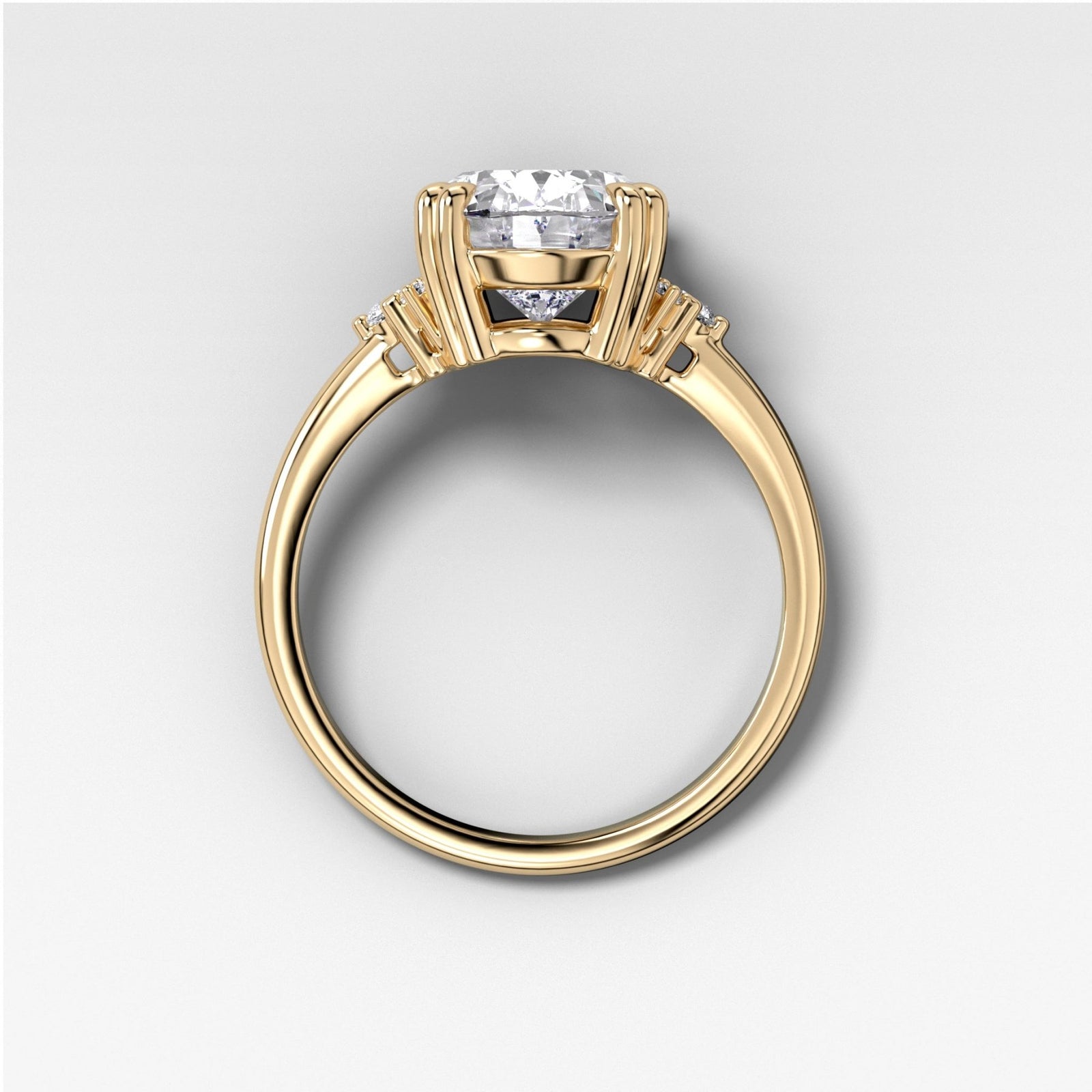 Signature Cluster Engagement Ring With Oval Cut Diamond - GOODSTONE