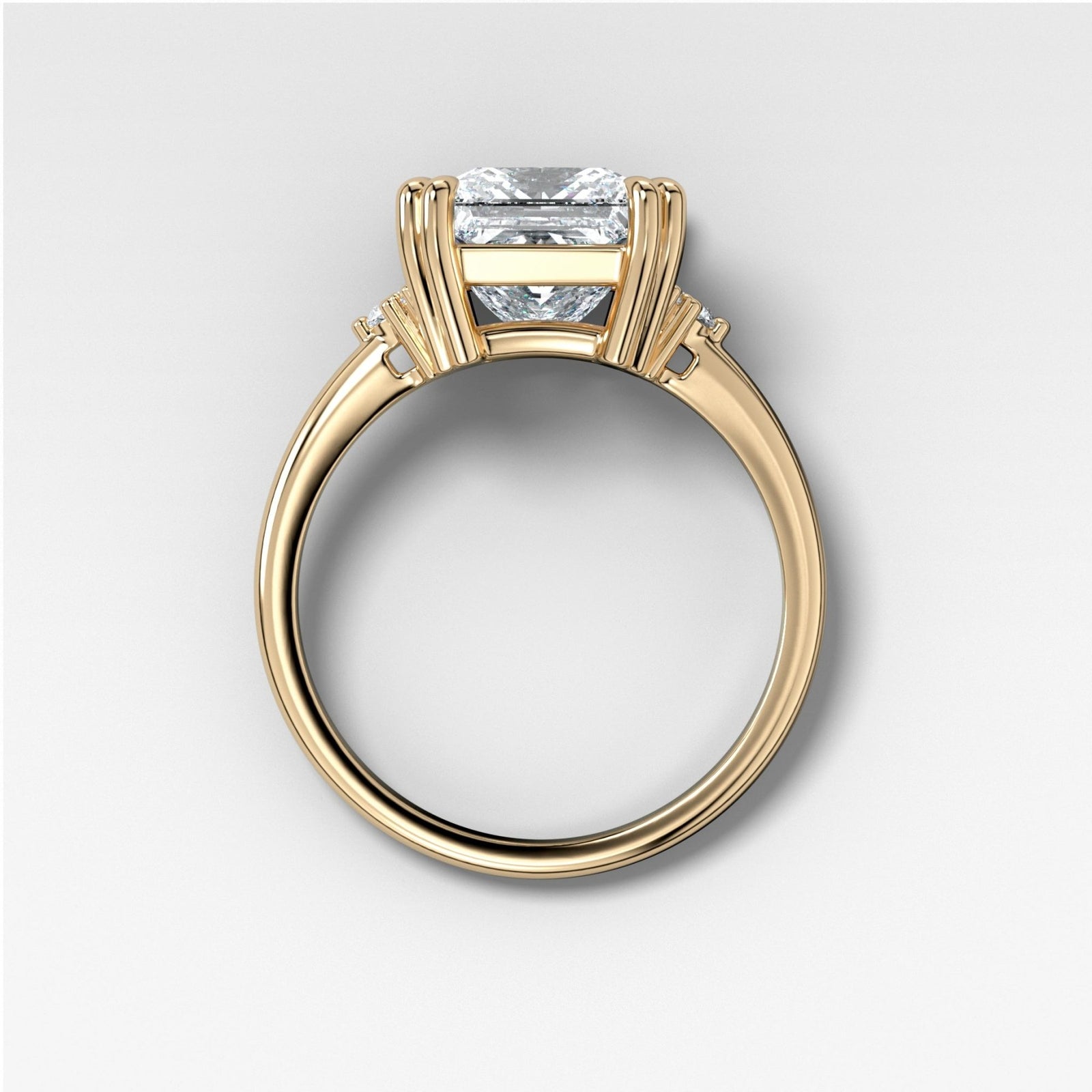 Signature Cluster Engagement Ring With Princess Cut Diamond - GOODSTONE