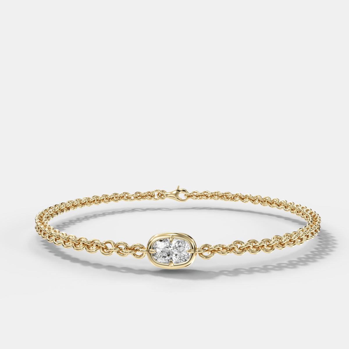 Single Club Bracelet with East West Elongated Cushion Cut Diamond - GOODSTONE