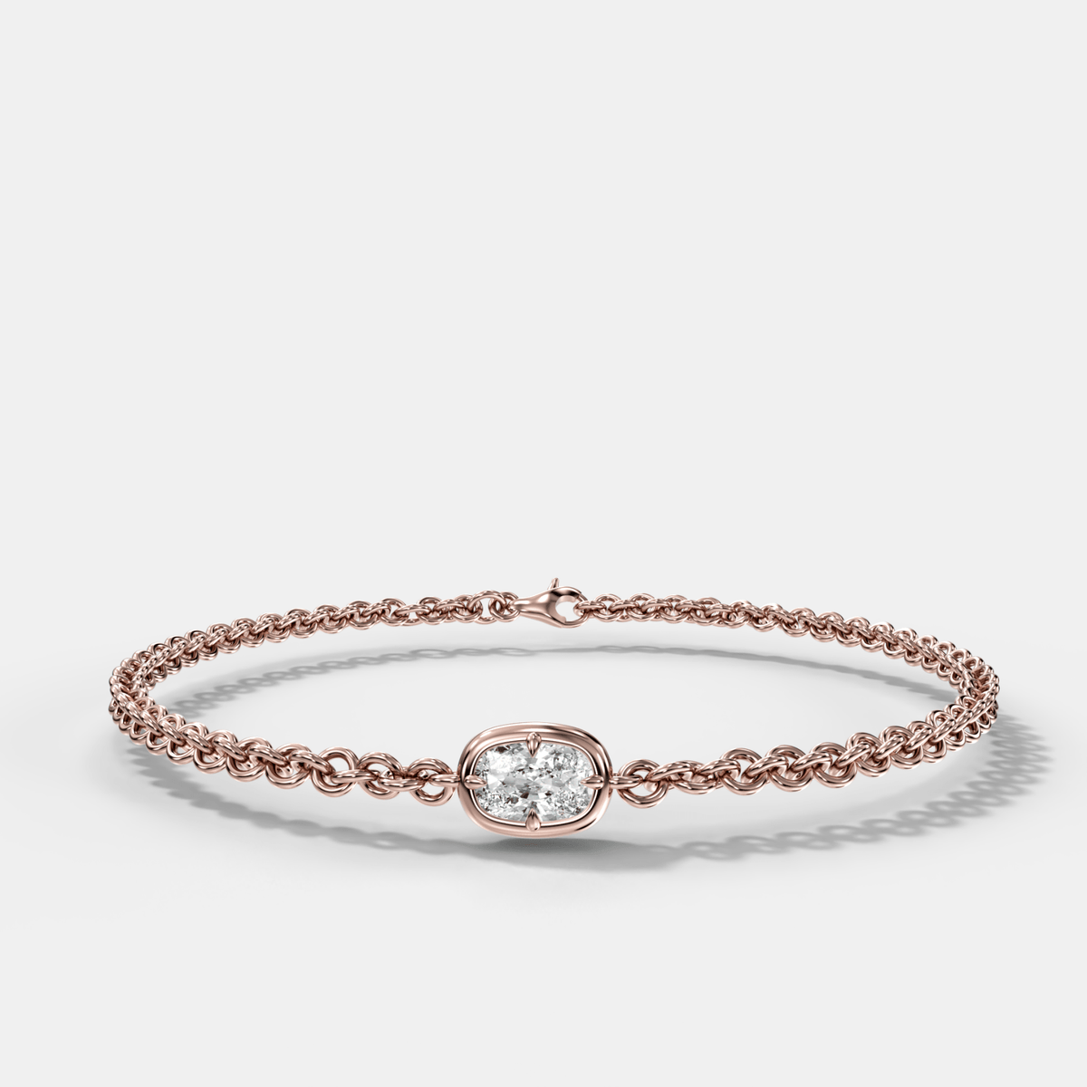 Single Club Bracelet with East West Elongated Cushion Cut Diamond - GOODSTONE