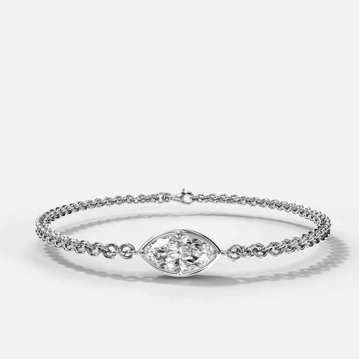 Single Club Bracelet with Marquise Cut Diamond - GOODSTONE