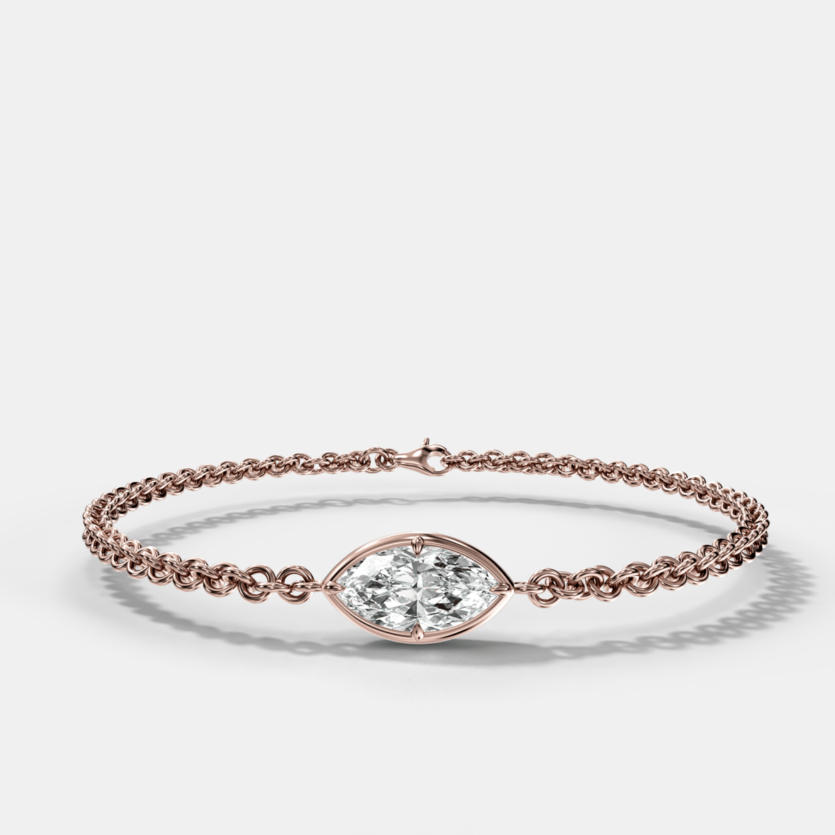 Single Club Bracelet with Marquise Cut Diamond - GOODSTONE