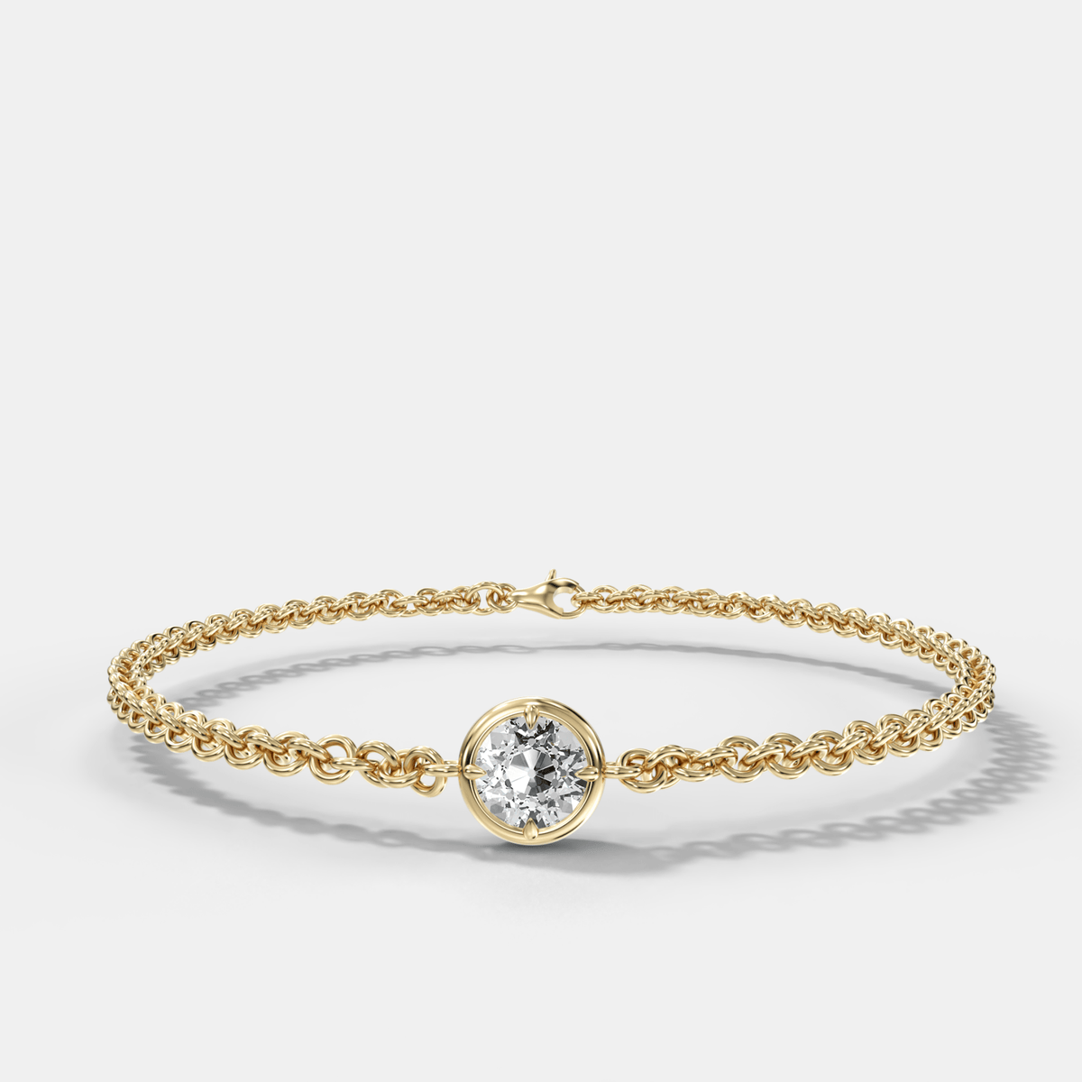 Single Club Bracelet with Old Euro Cut Diamond - GOODSTONE