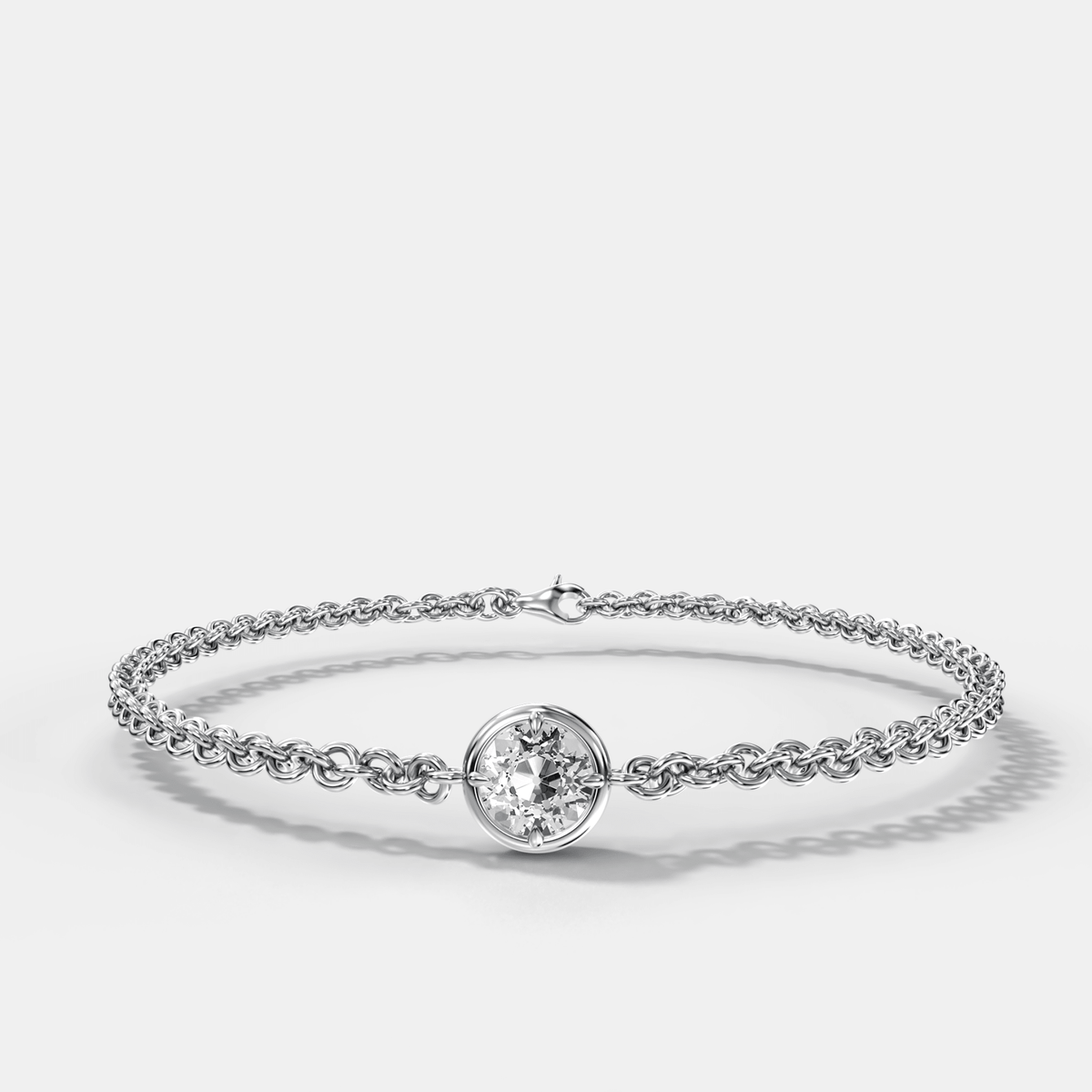 Single Club Bracelet with Old Euro Cut Diamond - GOODSTONE