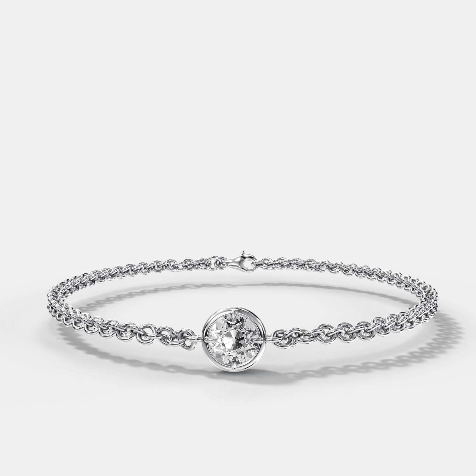 Single Club Bracelet with Old Euro Cut Diamond - GOODSTONE