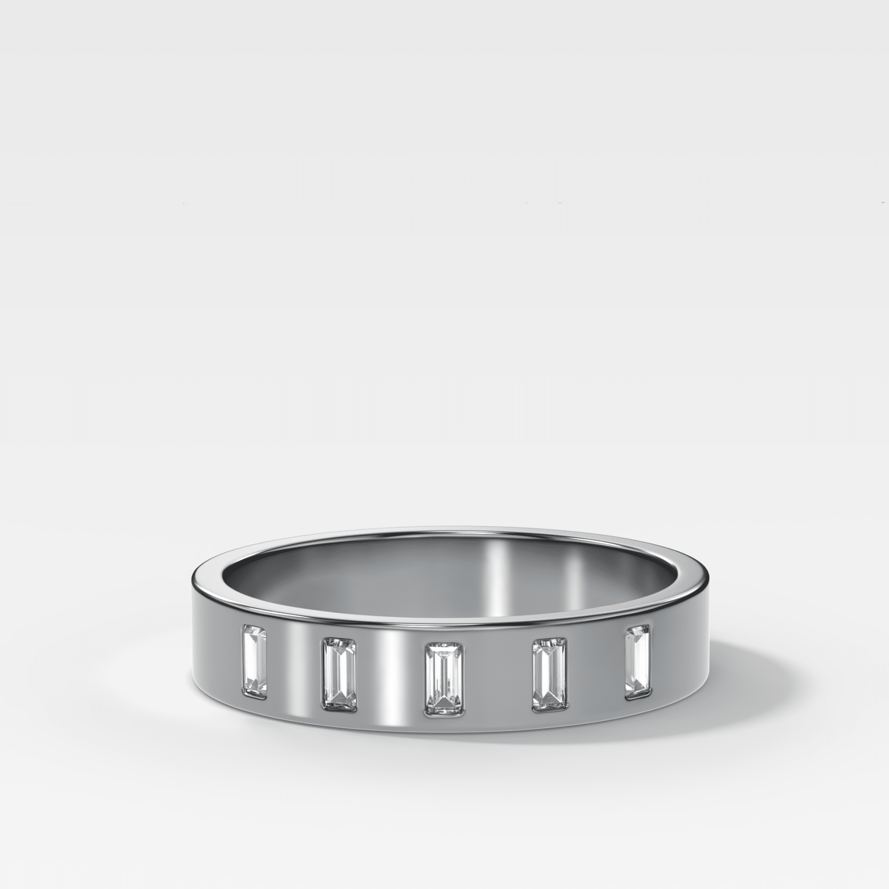 Spaced Baguette Wedding Band - GOODSTONE