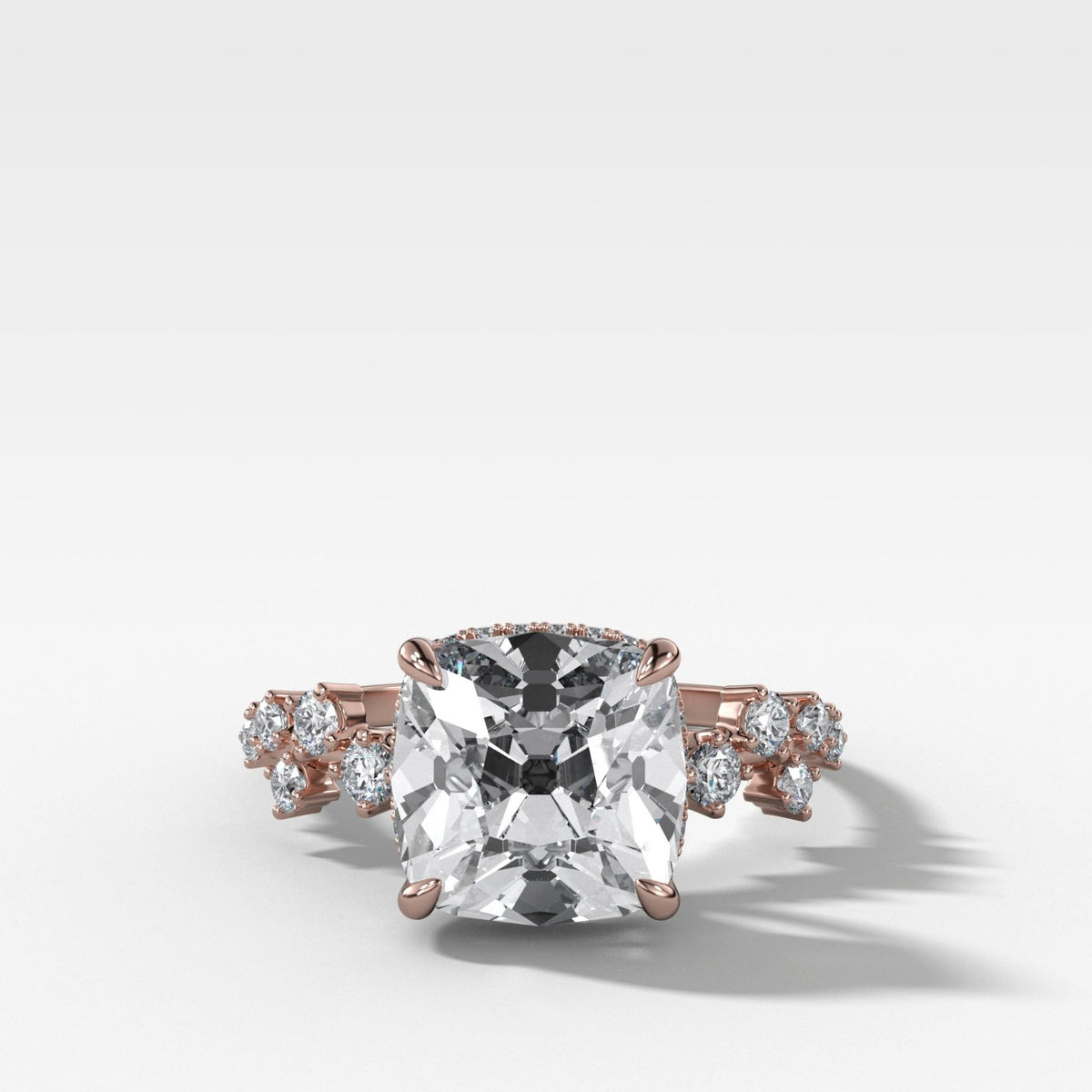 Starfire Engagement Ring with Old Mine Cut Diamond - GOODSTONE
