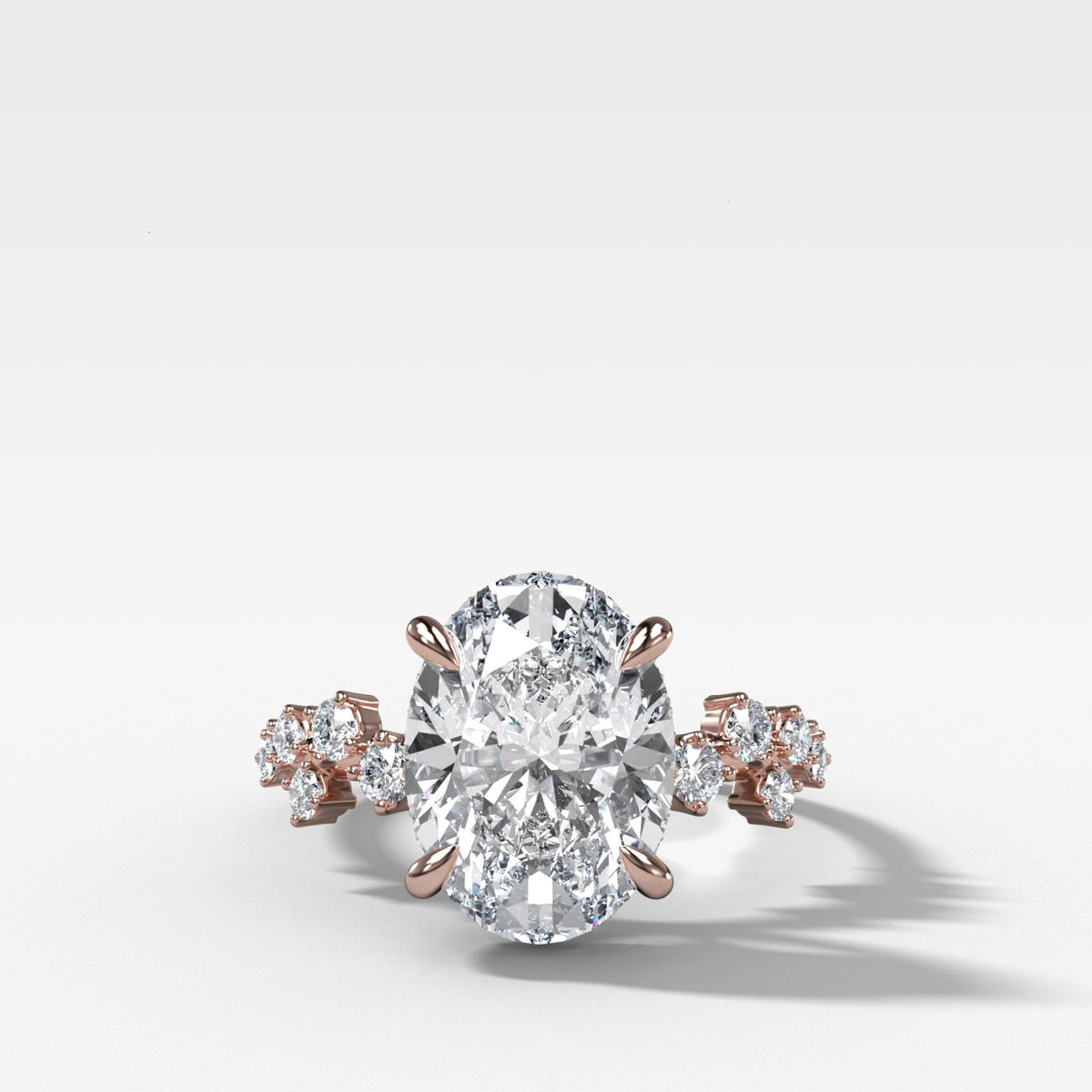 Starfire Engagement Ring with Oval Cut Diamond - GOODSTONE