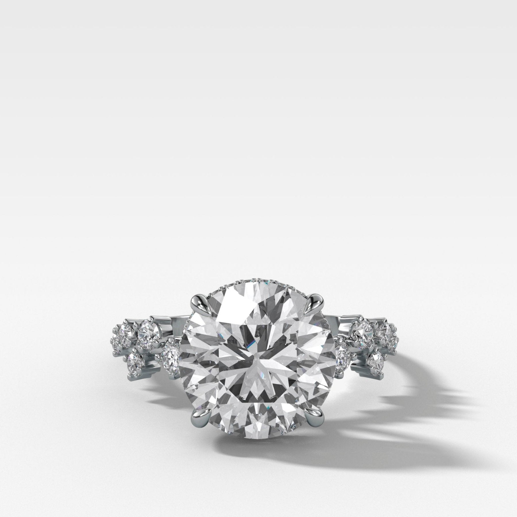 Starfire Engagement Ring with Round Cut Diamond - GOODSTONE