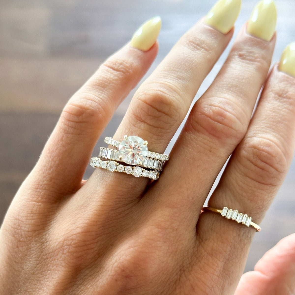 Straight Edge Baguette Diamond Eternity band - GOODSTONE